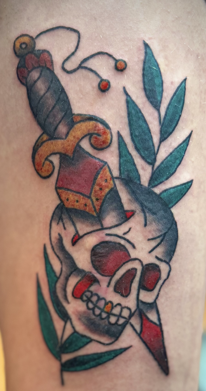 Skull and Dagger Tattoo