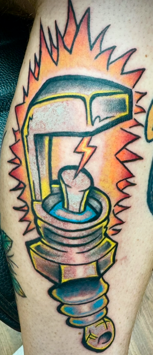 Spark Plug Tattoo