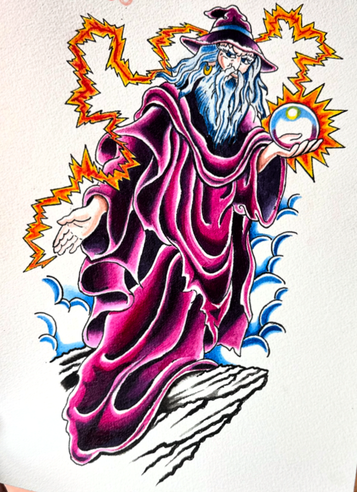 Mystical Wizard Tattoo